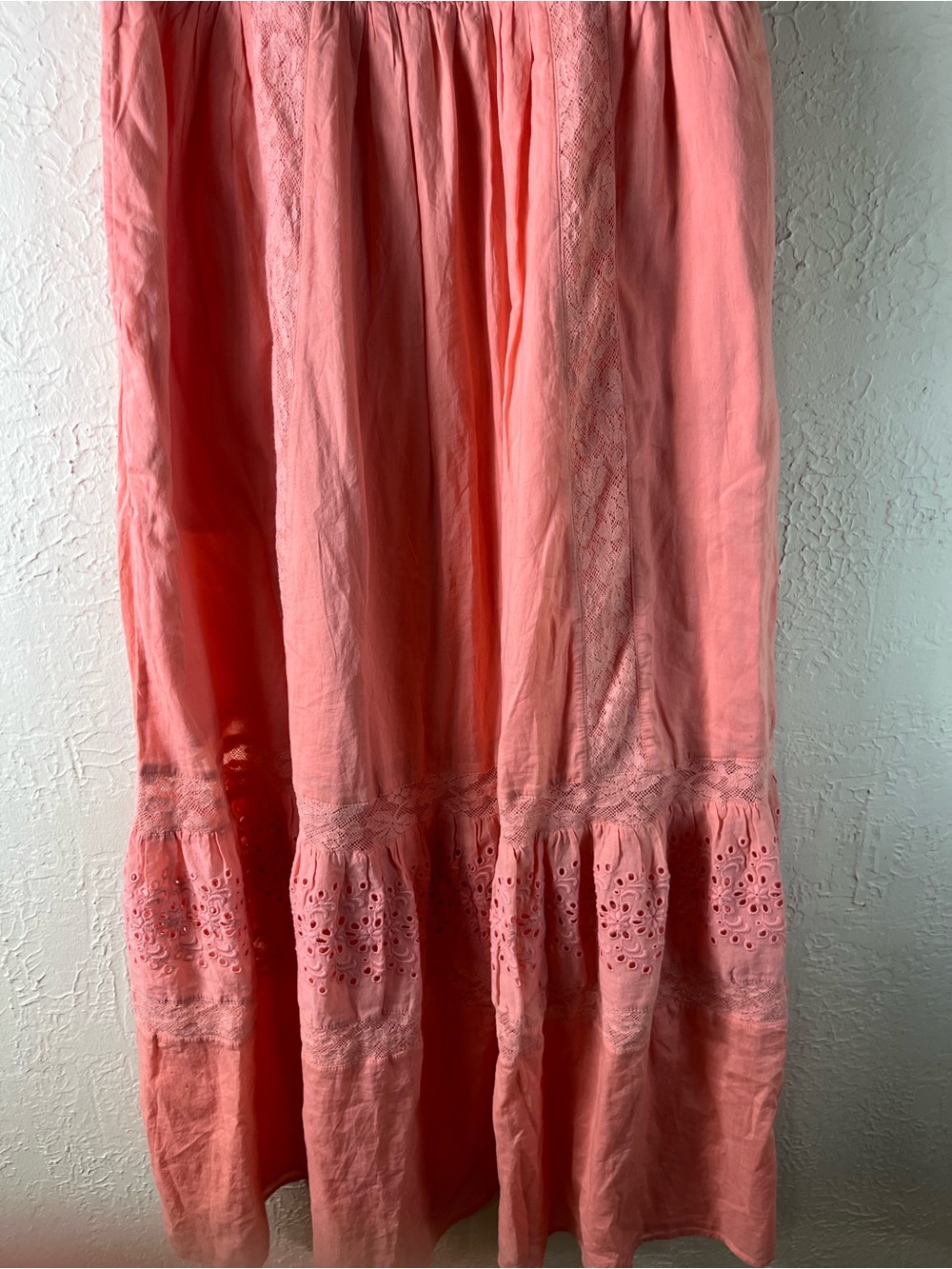 Love Shack Fancy Ayala Dress in Peach Blossom 100% Cotton - Picture 14 of 16